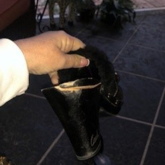 Coach sz 9.5 black suede Ivanka clogs - Picture 4 of 10